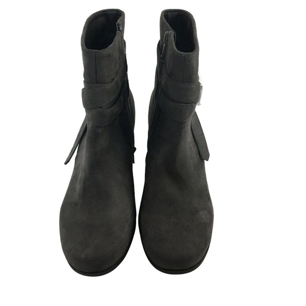COMFORTVIEW GREY LIZZIE SUEDE BOOTIES WOMENS BOOTS SIZE 8.5